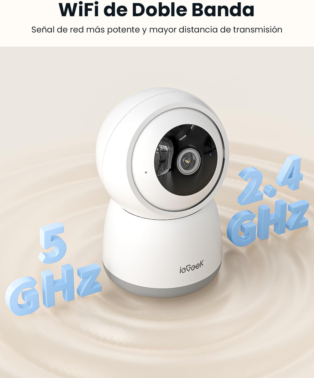 Telecamera Sorveglianza WiFi Interno 5MP 360° PTZ | ieGeek - immagine 9