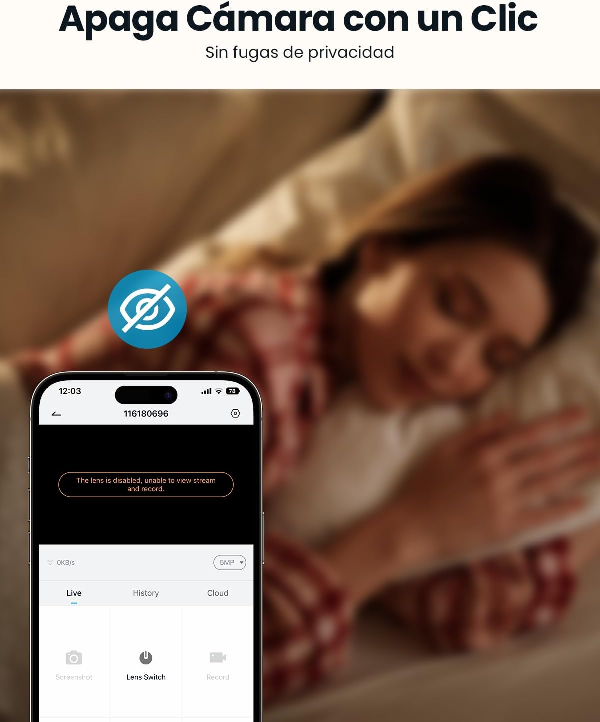 Telecamera Sorveglianza WiFi Interno 5MP 360° PTZ | ieGeek - immagine 4