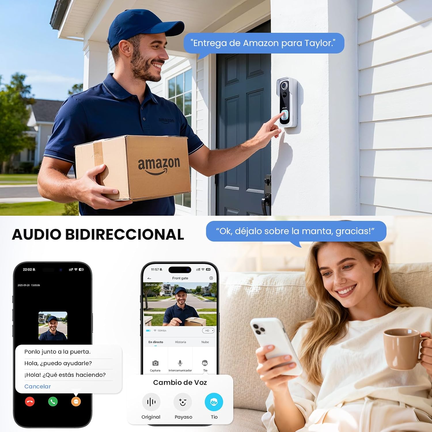 ieGeek Videocitofono 2K Senza Fili | Senza Abbonamento | IP66 - immagine 8