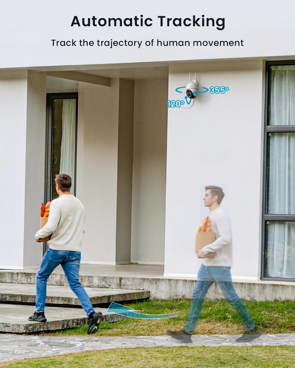 ieGeek ZS-GQ2 Telecamera PTZ 360° WiFi 2K Dual Band Esterno - immagine 5