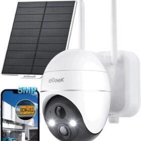 Telecamera Sorveglianza WiFi Solare 3K 5MP 360° PTZ | ieGeek