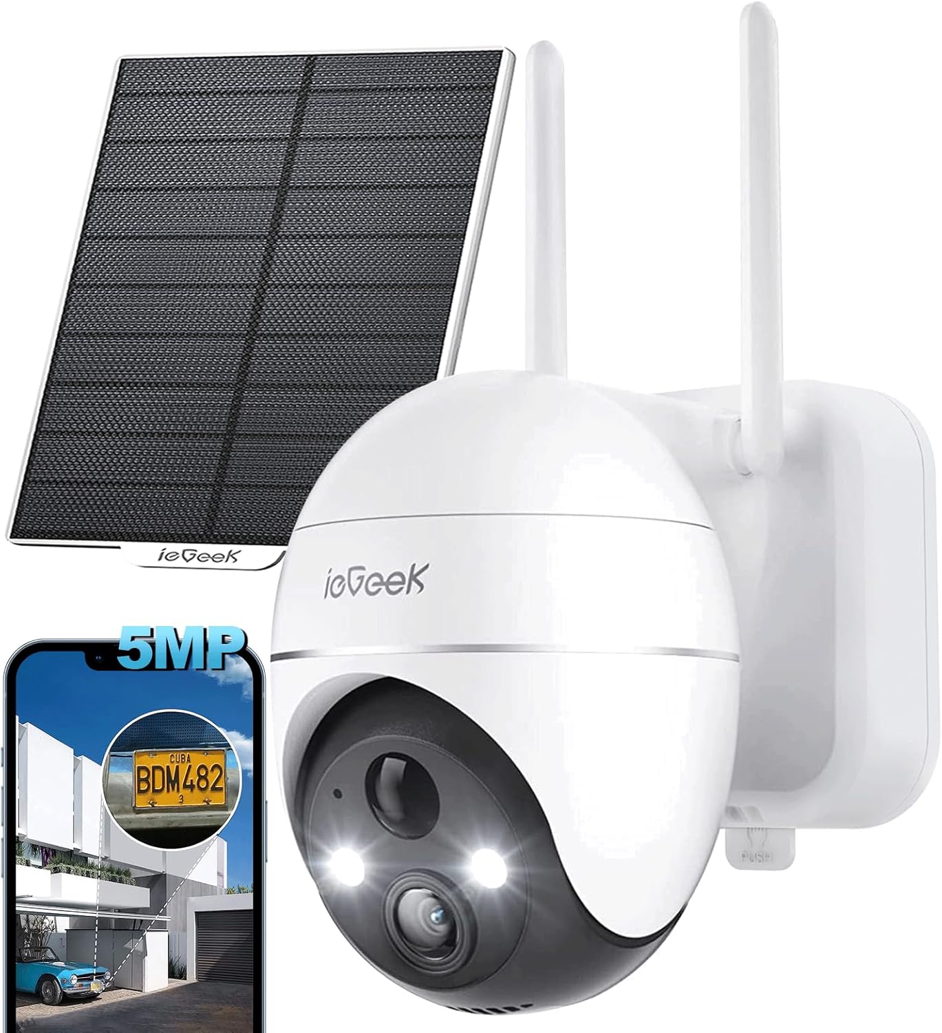 Telecamera Sorveglianza WiFi Solare 3K 5MP 360° PTZ | ieGeek