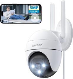 ieGeek ZS-GQ4 Telecamera PTZ 360° WiFi 5MP Esterno Dual Band