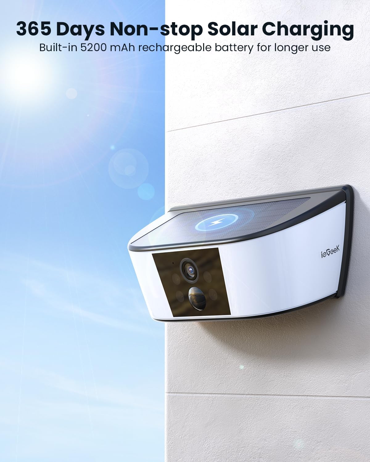 ieGeek S4 Telecamera Solare con Faro 2K 160 Lumen Integrato - immagine 6