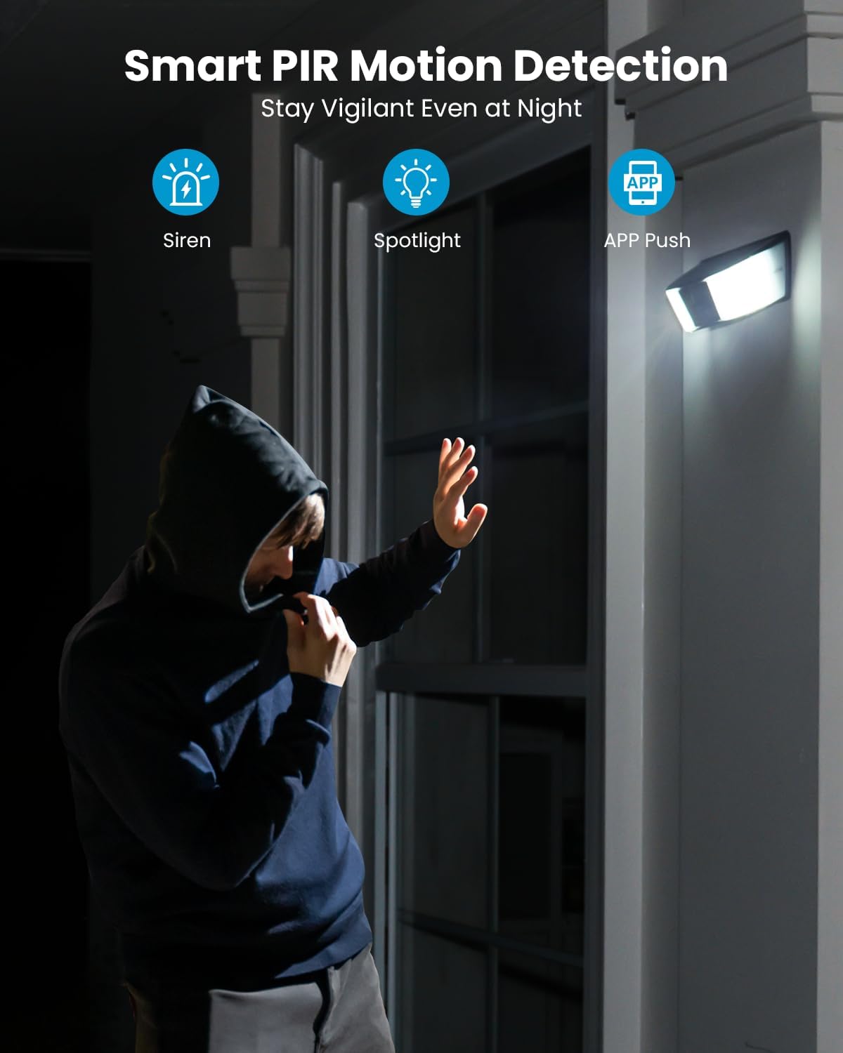 ieGeek S4 Telecamera Solare con Faro 2K 160 Lumen Integrato - immagine 5