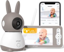 ieGeek Baby Monitor 2K con Schermo 5" e Tracciamento 360°
